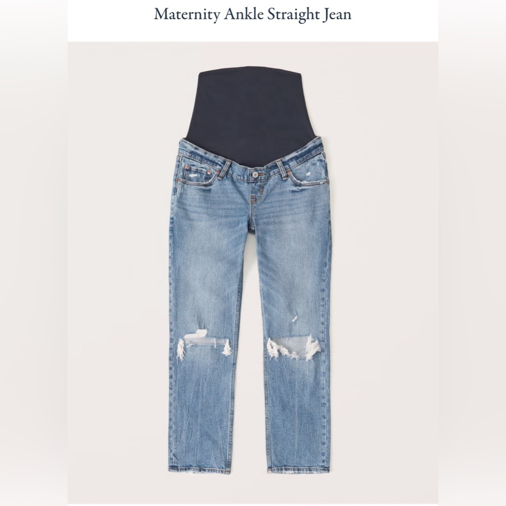 All Day Comfort Denim Maternity Ankle Straight Jean